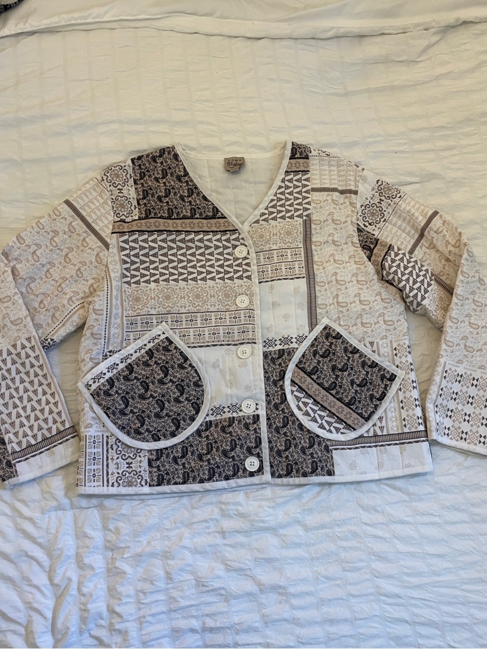 Patchwork Button-Jacket